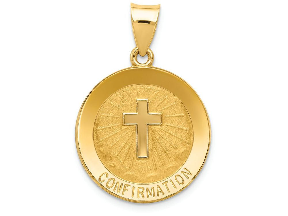 FJC Finejewelers 14k Yellow Gold Confirmation Medal Round Charm