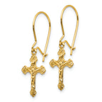 FJC Finejewelers 14k Yellow Gold Polished Crucifix Earrings