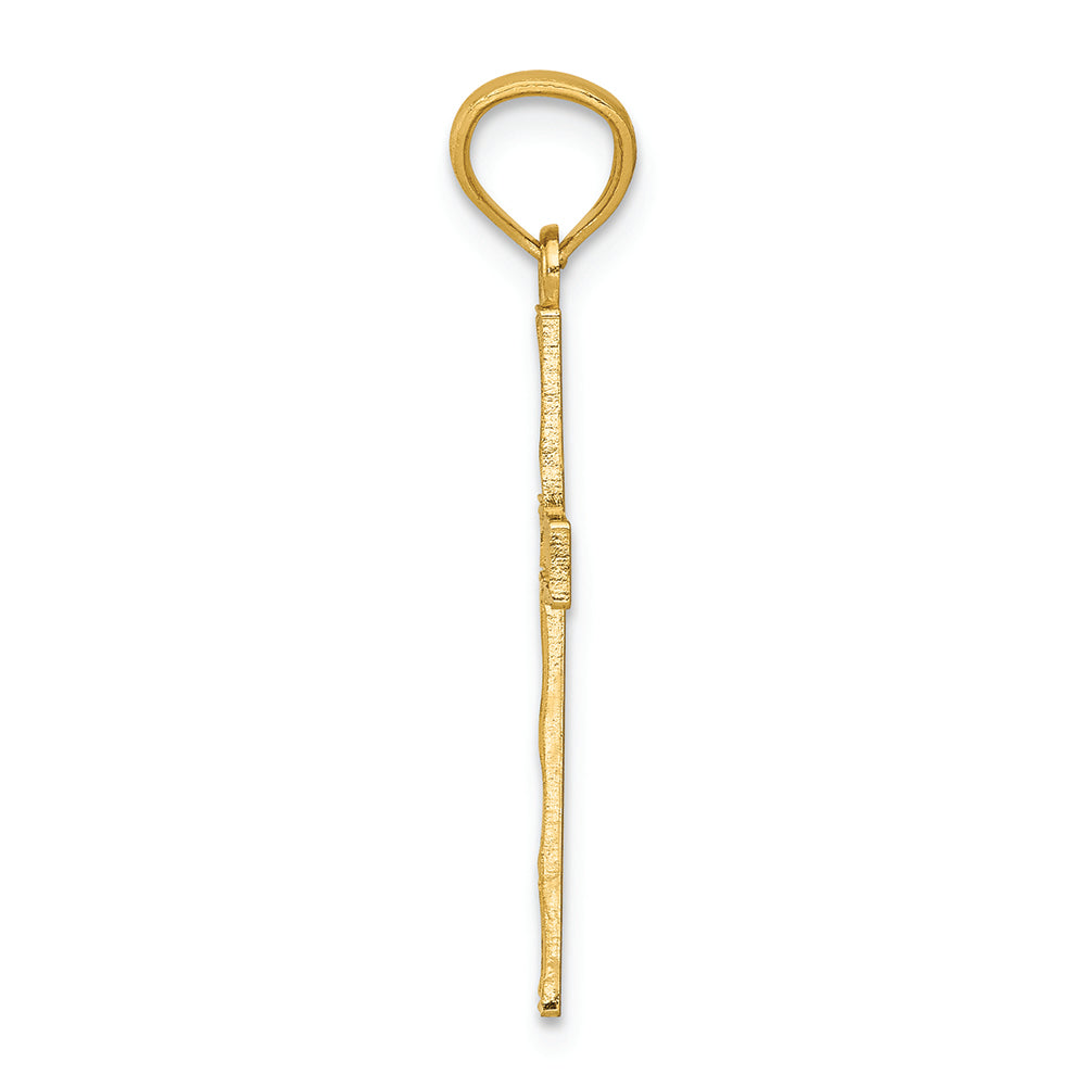 FJC Finejewelers 14k Yellow Gold Filigree Cross Charm