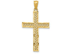 FJC Finejewelers 14k Yellow Gold Bright Cut Filigree Cross Charm