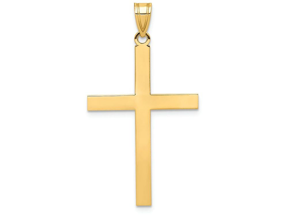 FJC Finejewelers 14k Yellow Gold Engravable Cross Charm