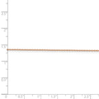 FJC Finejewelers 14k Rose Gold 1.0mm Bright Cut Cable Chain