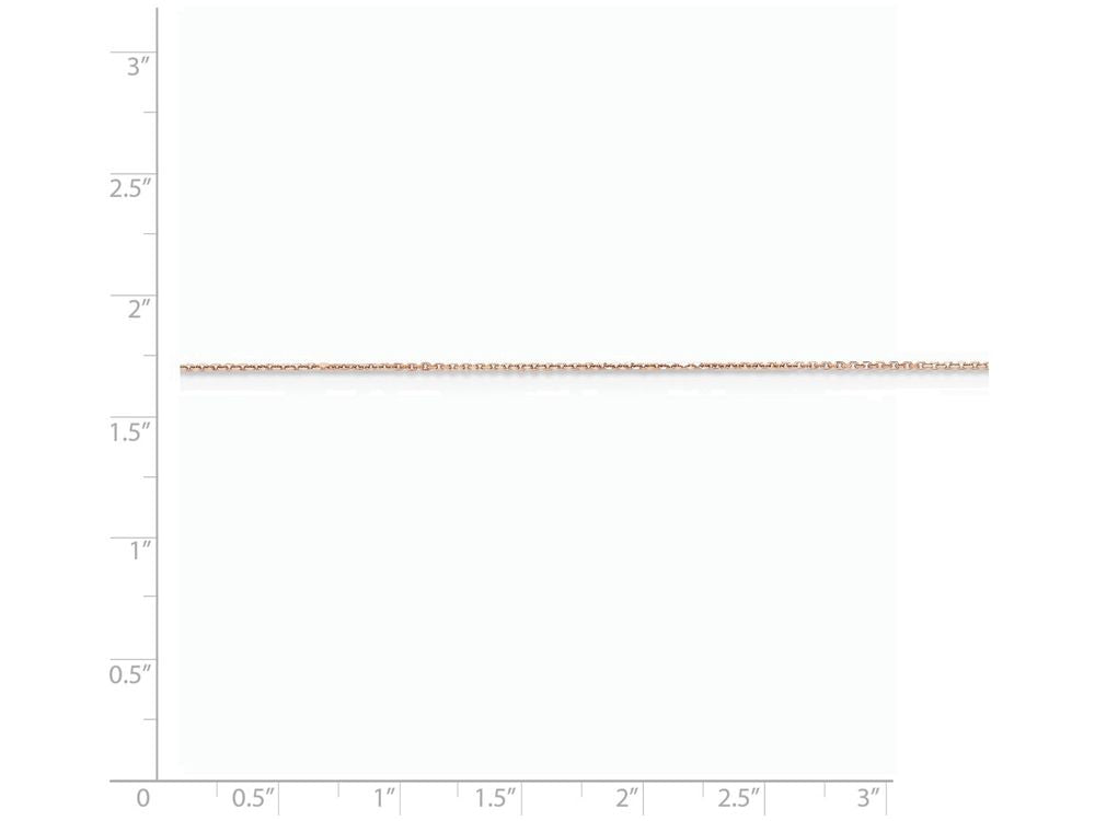 FJC Finejewelers 16 Inch 14k Rose Gold .8mm bright-cut Cable Chain Necklace