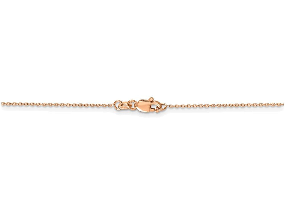 FJC Finejewelers 18 Inch 14k Rose Gold .8mm bright-cut Cable Chain Necklace
