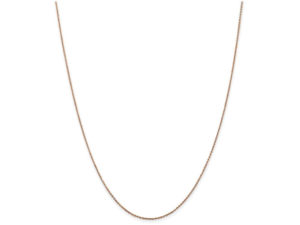 FJC Finejewelers 24 Inch 14k Rose Gold .8mm bright-cut Cable Chain Necklace