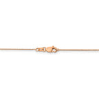 FJC Finejewelers 14k Bright Cut Rose Gold .65mm Spiga Chain