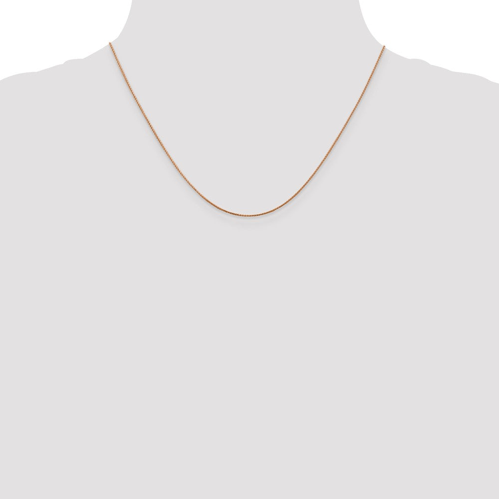 FJC Finejewelers 14k Bright Cut Rose Gold .65mm Spiga Chain