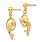 FJC Finejewelers 14k Yellow Gold Dolphin Earrings