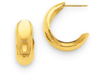 FJC Finejewelers 14k Yellow Gold Polished 6.5mm J-hoop Earrings