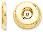 FJC Finejewelers 14k Yellow Gold Polished Round Fancy Earring Jackets