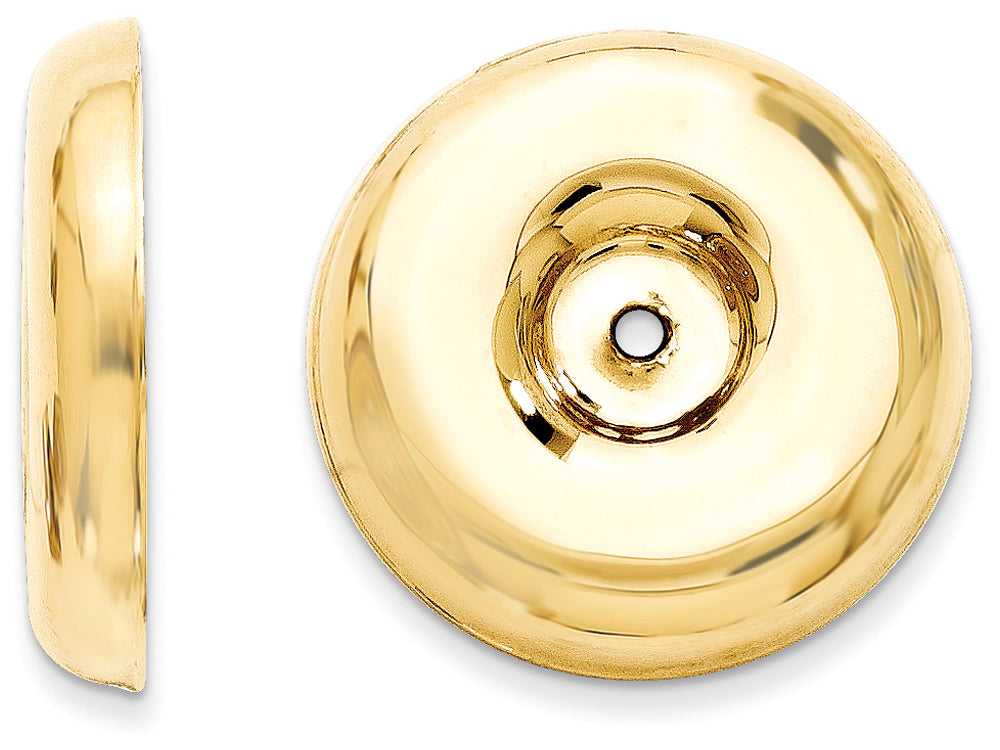 FJC Finejewelers 14k Yellow Gold Polished Round Fancy Earring Jackets