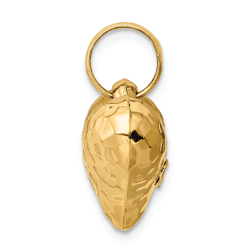 FJC Finejewelers 14k Yellow Gold Faceted Puffed Heart Charm