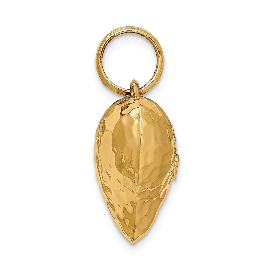 FJC Finejewelers 14k Yellow Gold Faceted Puffed Heart Charm