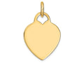 FJC Finejewelers 14k Yellow Gold Heart Disc Charm