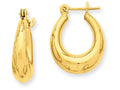 FJC Finejewelers 14k Yellow Gold Polished Oval Hollow Hoop Earrings