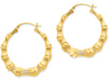 FJC Finejewelers 14k Yellow Gold Polished Bamboo Hoop Earrings