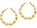 FJC Finejewelers 14k Yellow Gold Polished Bamboo Hoop Earrings