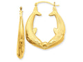 FJC Finejewelers 14k Yellow Gold Polished Dolphin Hoop Earrings