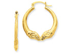FJC Finejewelers 14k Yellow Gold Polished Ram Hoop Earrings