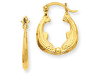 FJC Finejewelers 14k Yellow Gold Dolphin Hoop Earrings