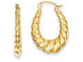FJC Finejewelers 14k Yellow Gold Polished Twisted Hollow Hoop Earrings