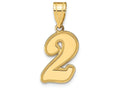 FJC Finejewelers 14k Yellow Gold Polished Script Number 2 Charm