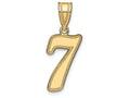 FJC Finejewelers 14k Yellow Gold Polished Script Number 7 Charm