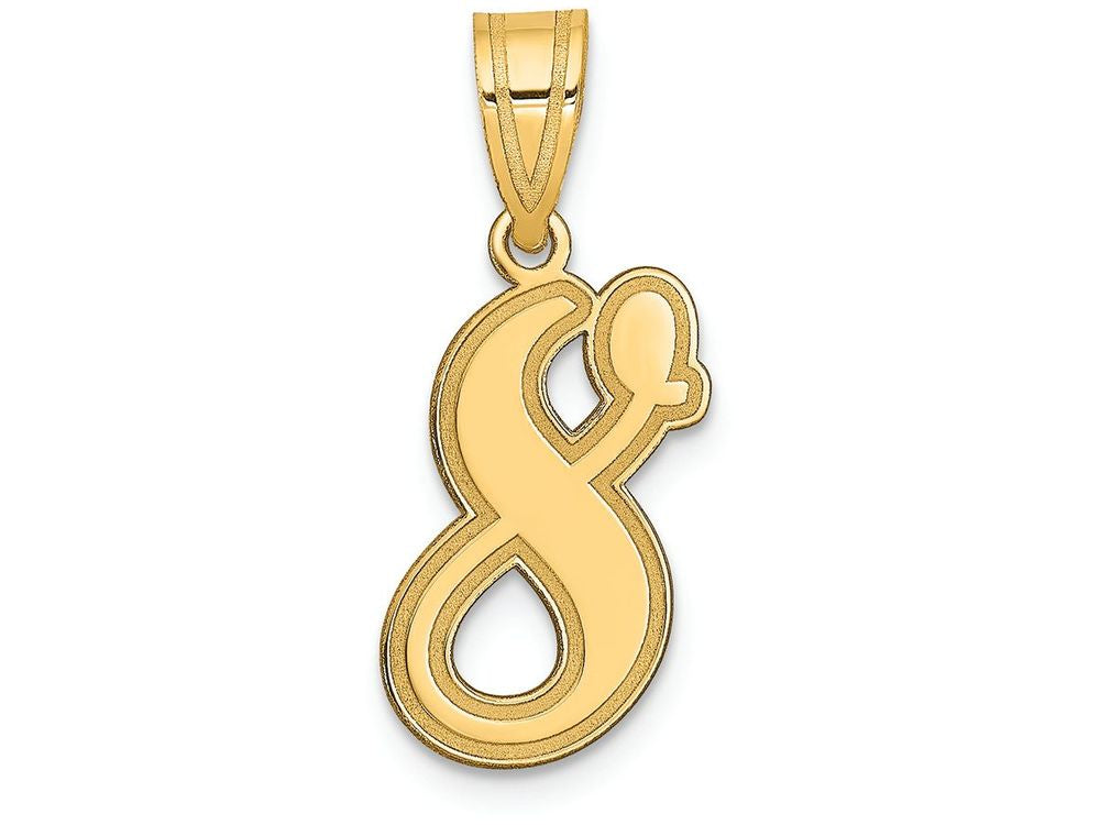 FJC Finejewelers 14k Yellow Gold Polished Script Number 8 Charm