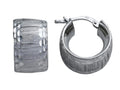 Stellar White Rhodium Plated Ear Huggies Earings