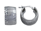 Stellar White Rhodium Plated Ear Huggies Earings