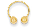 FJC Finejewelers 14k Yellow Gold Single Beaded Half Hoop Screwback Earring