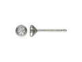 Finejewelers Rhodium Plated Sterling Silver 3mm Premium CZ Martini Earrings Studs