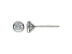 Finejewelers Rhodium Plated Sterling Silver 4mm Premium CZ Martini Earrings Studs