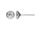 Finejewelers Rhodium Plated Sterling Silver 5mm Premium CZ Martini Earrings Studs