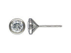 Finejewelers Rhodium Plated Sterling Silver 6mm Premium CZ Martini Earrings Studs