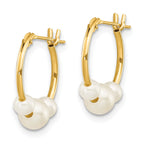 FJC Finejewelers 14k Madi K Freshwater Cultured Pearl Hoop Children Earrings