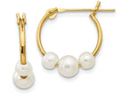 FJC Finejewelers 14k Madi K Freshwater Cultured Pearl Hoop Children Earrings