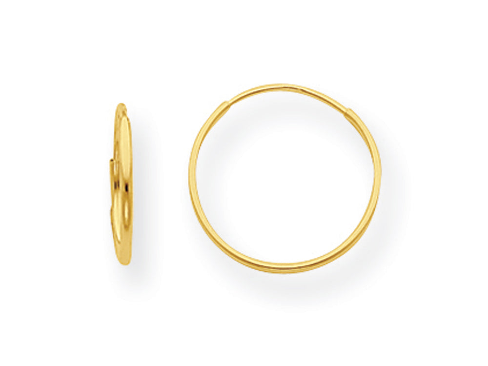 FJC Finejewelers 14k Yellow Gold Madi K 1mm Hoop Children Earrings