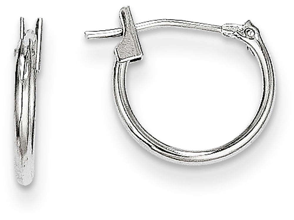 FJC Finejewelers 14k White Gold Madi K 1.25mm Hoop Children Earrings