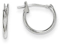 FJC Finejewelers 14k White Gold Madi K 1.25mm Hoop Children Earrings