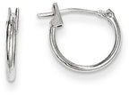 FJC Finejewelers 14k White Gold Madi K 1.25mm Hoop Children Earrings