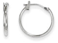 FJC Finejewelers 14k White Gold Madi K 1.25mm Hoop Children Earrings