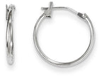FJC Finejewelers 14k White Gold Madi K 1.25mm Hoop Children Earrings