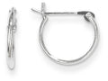 FJC Finejewelers 14k White Gold Madi K 1mm Hoop Children Earrings