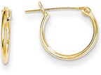 FJC Finejewelers 14k Yellow Gold Madi K 1.25mm Half Hoop Children Earrings