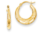 FJC Finejewelers 14k Yellow Gold Madi K Hollow X Hoop Children Earrings