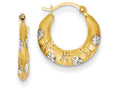 FJC Finejewelers 14k Yellow Gold and Rhodium Madi K Hoop Children Earrings