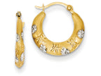FJC Finejewelers 14k Yellow Gold and Rhodium Madi K Hoop Children Earrings