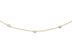 FJC Finejewelers 16 Inch 14 kt Two Tone Gold Oval Chain bright-cut Dots W/ 2in Ext Necklace