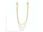FJC Finejewelers 16 Inch 14k Yellow Gold 3 Layer Ropa Chain Texture Side Circles W/ 2in Ext Necklace